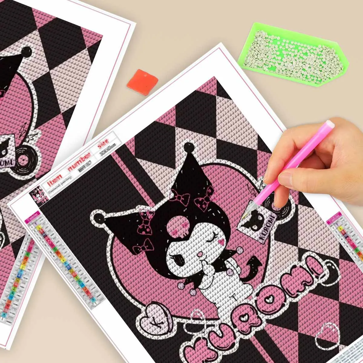 Sanrio DIY pełny diamentowy obraz diamentowy anioł Hello Kitty mozaika zestaw do szycia krzyżykowego salon dekoracja sypialni malowanie