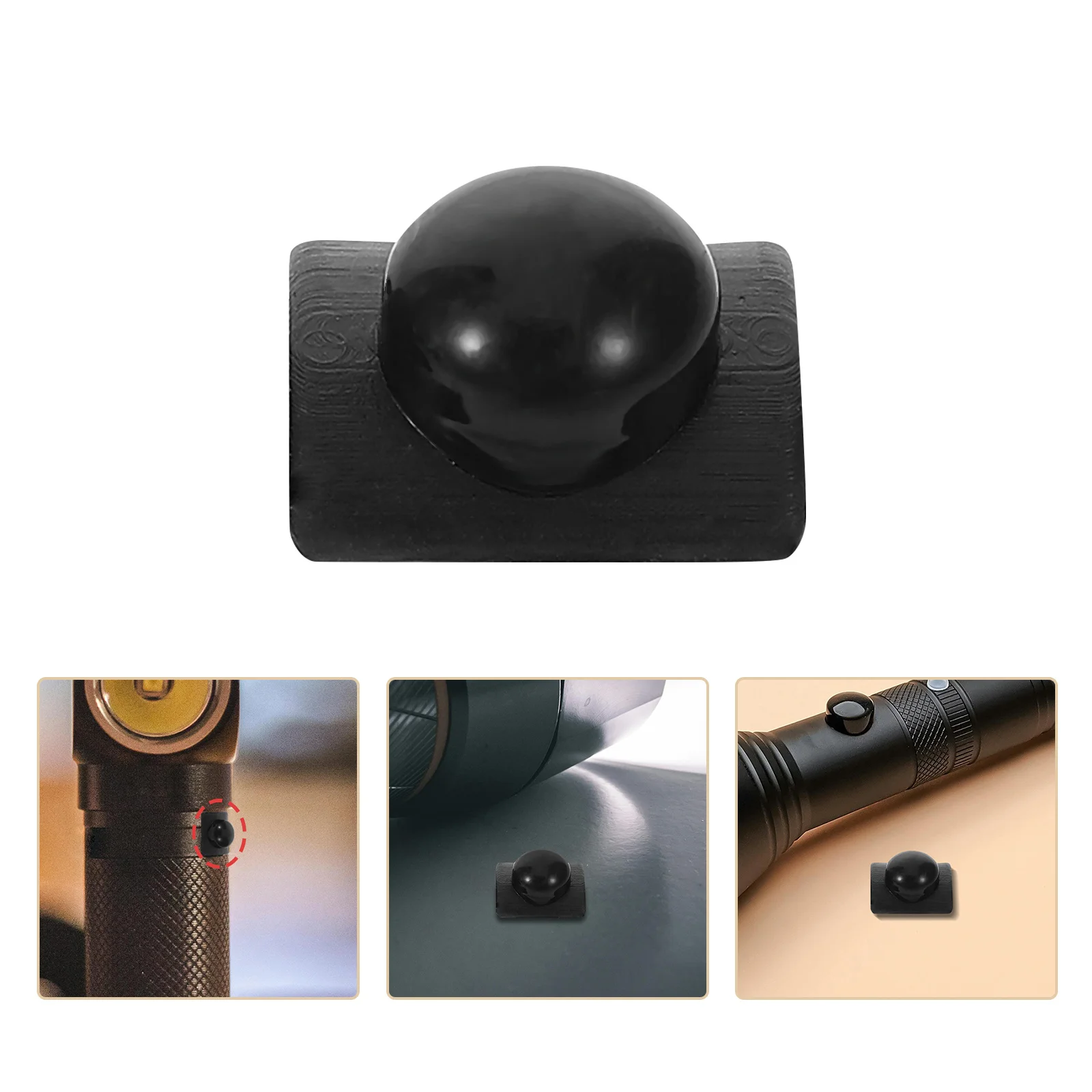 

30Pcs Flashlight Switch Cap with Soft Rubber Cover for Night Use Easy Install Mini Push Button Protective Cap Flashlight Cover