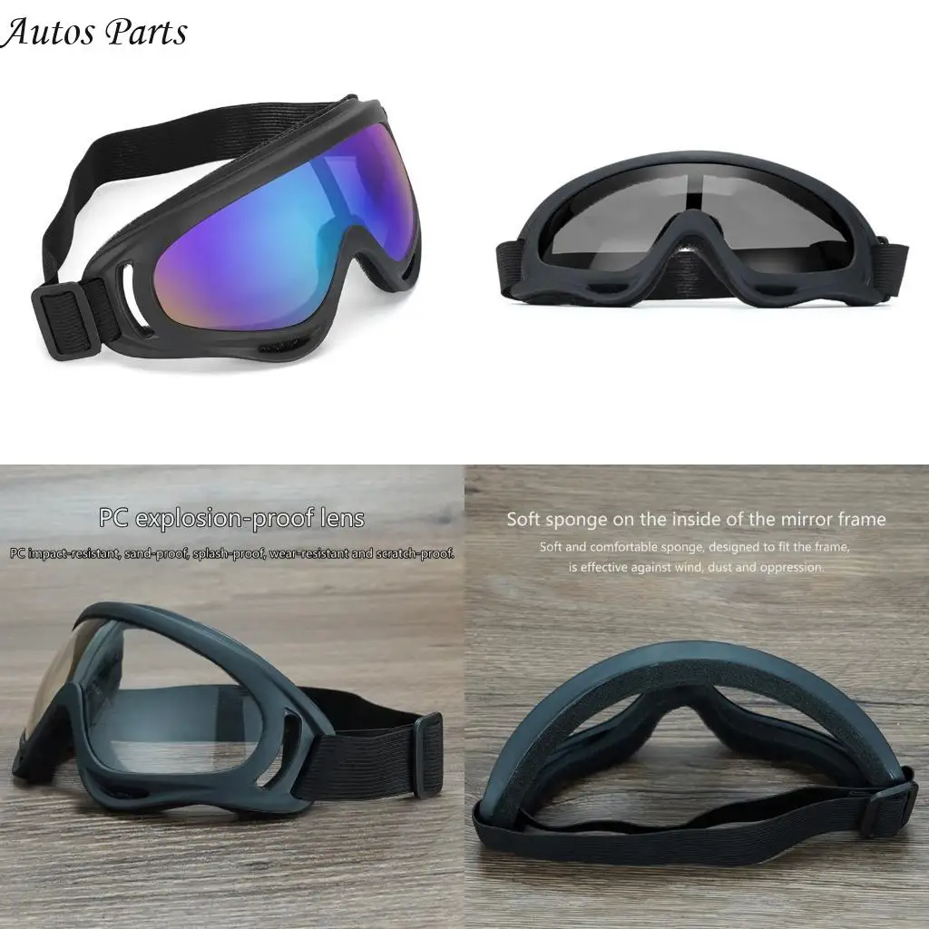 

57BA Shatterproof Safety Glasses Impact Resistant UV400 Eyewear For Skiing Motorcross