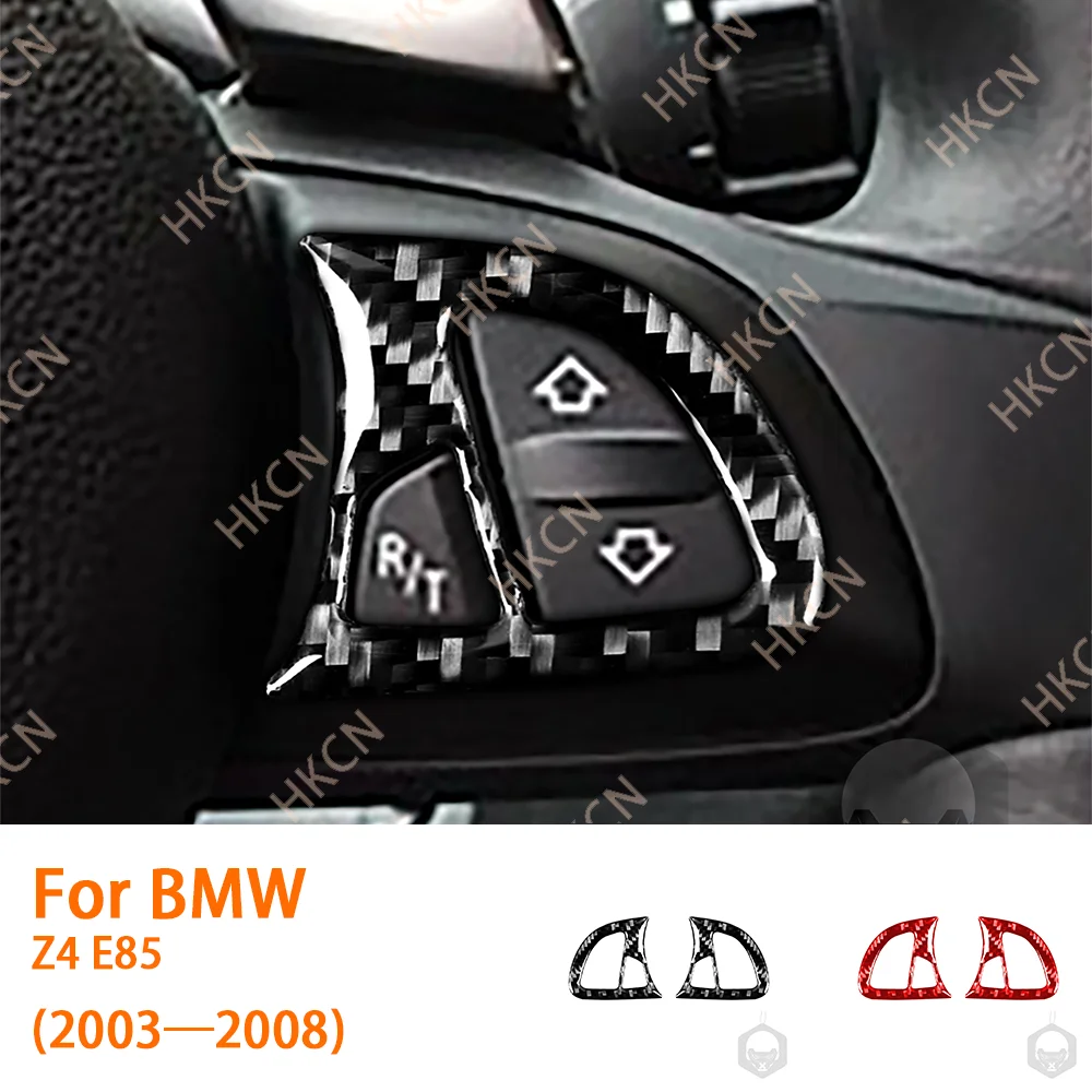 

Carbon Fiber Steering Wheel Button Cover Panel Modification Car Accessories For BMW Z4 E85 2003—2008 Interior Trim Sticker Decal