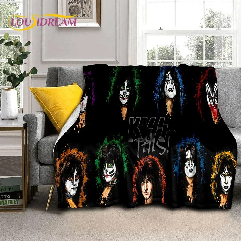 Picture 7: Kiss Rock Heavy Metal Band Gene Paul Soft Flannel Blankets,Throw Blanket Comfortable Blanket for Picnic Beds Sofa Home Bedroom
