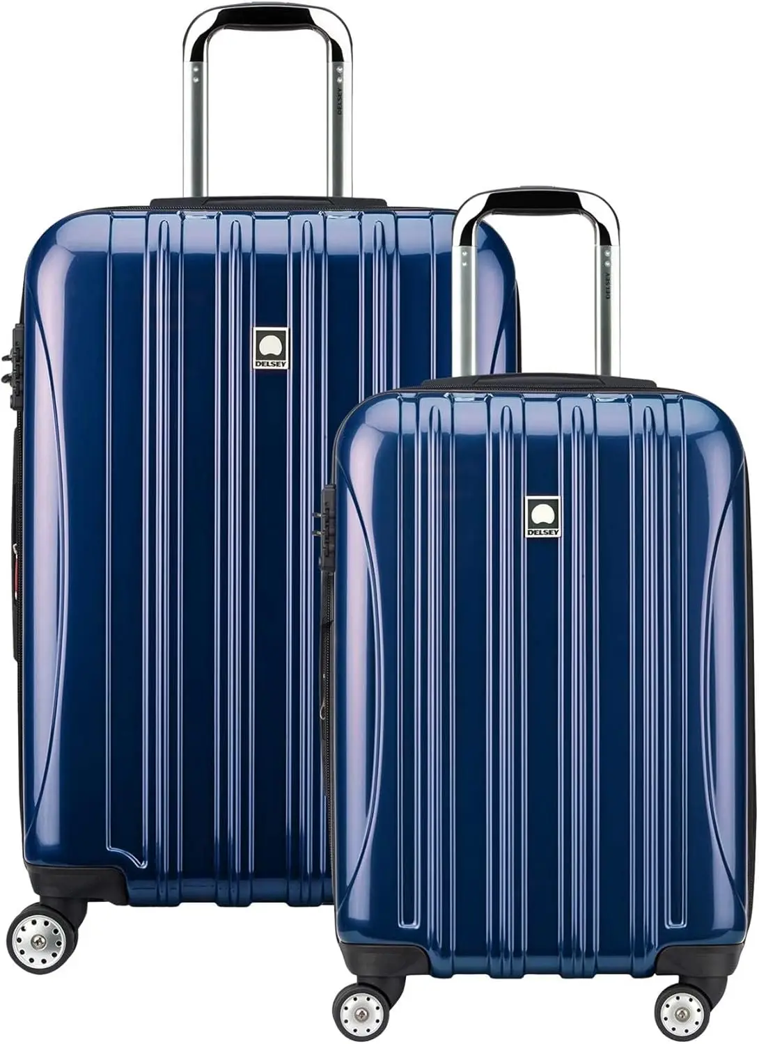 Delsey Luggage Aero 2 Piece Set (21"" Carry-On & 25"") (Cobalt Blue)