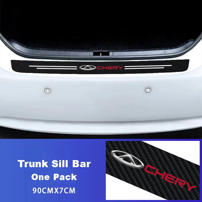 Car Door Sill Trunk Bumper Pedal Decal Stickers Cover Protector For Chery Tiggo 2 3 4 7 8 Pro QQ Iq Fulwin Blossom Fulwin Arrizo