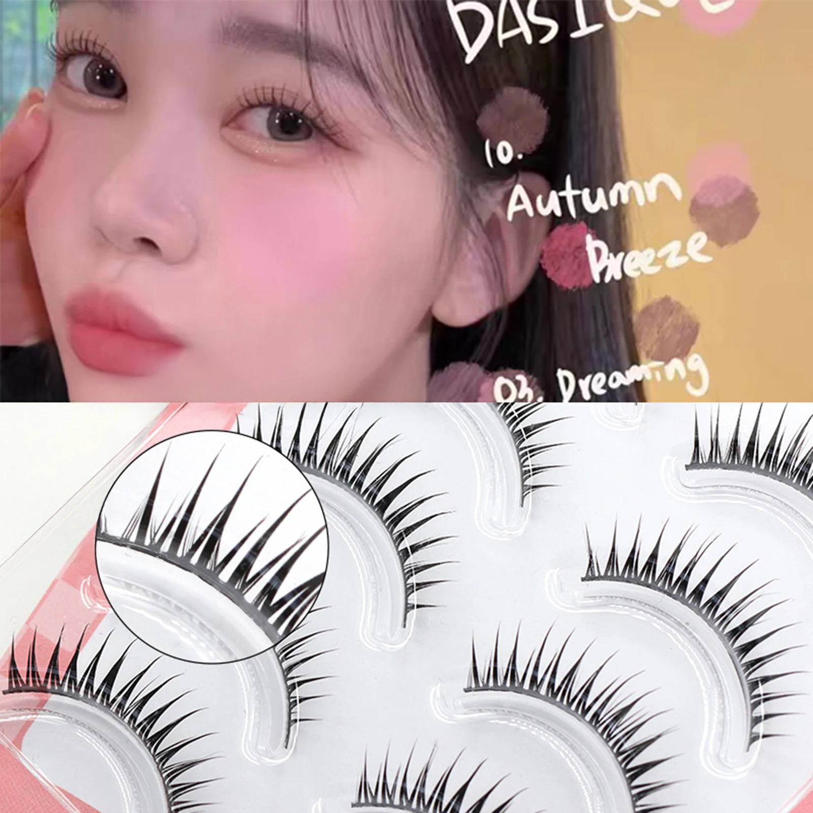 5 paia di strisce ciglia finte sottili striscia naturale ciglia manga trucco estensioni stile coreano striscia ciglia finte