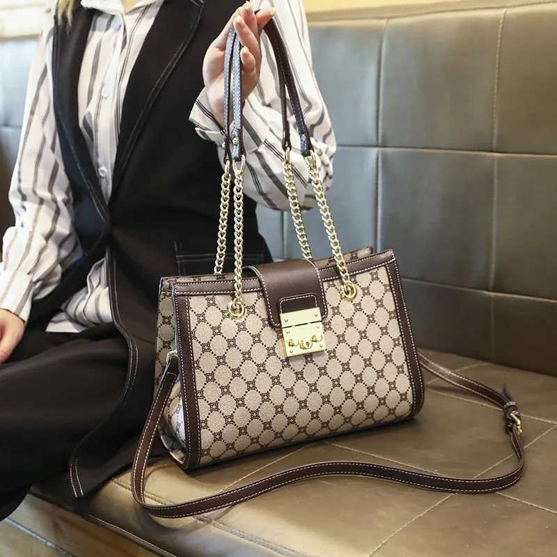 

Элегантная кожаная женская сумка, высококачественная модная сумка в парижском стиле, повседневная простая сумка-тоут, модная дорожная сумка через плечо