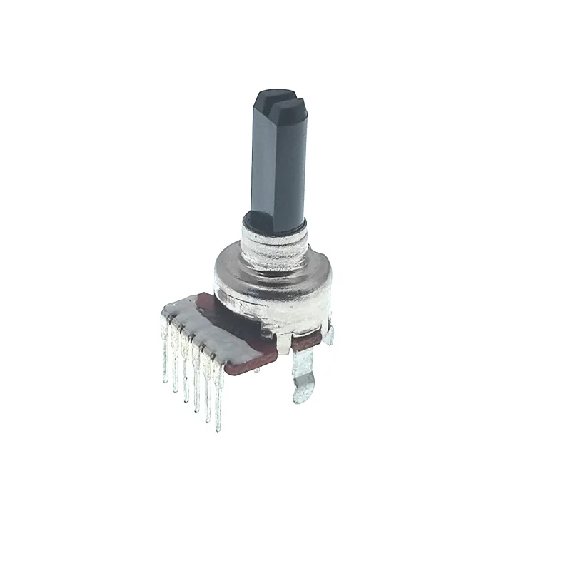 5pcs Potentiometer 121 Dual 6-pin Volume Rotary switch Radio B50K half-shaft 17mm