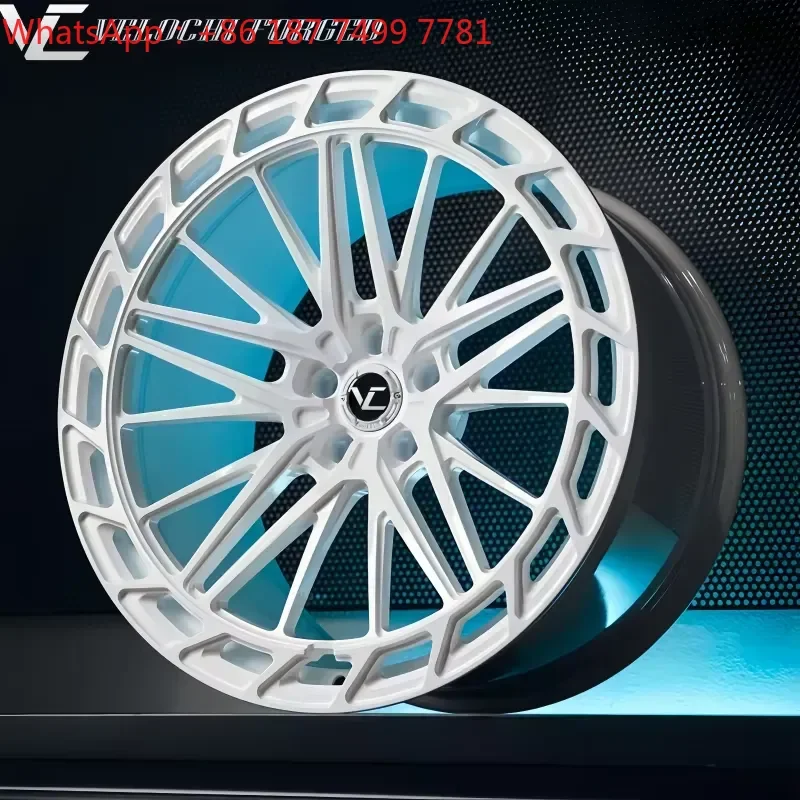 Velochi Single-Piece Gloss White Two-Tone Paint 19 20 21 22 24 Inch Wheels Luxury 5x114.3 5x112 5x130 Wheels
