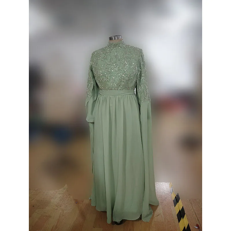 Robe Élégante en Mousseline de Soie à Manches sulfpour Mariée, Tenue Personnalisée pour les Occasions Spéciales
