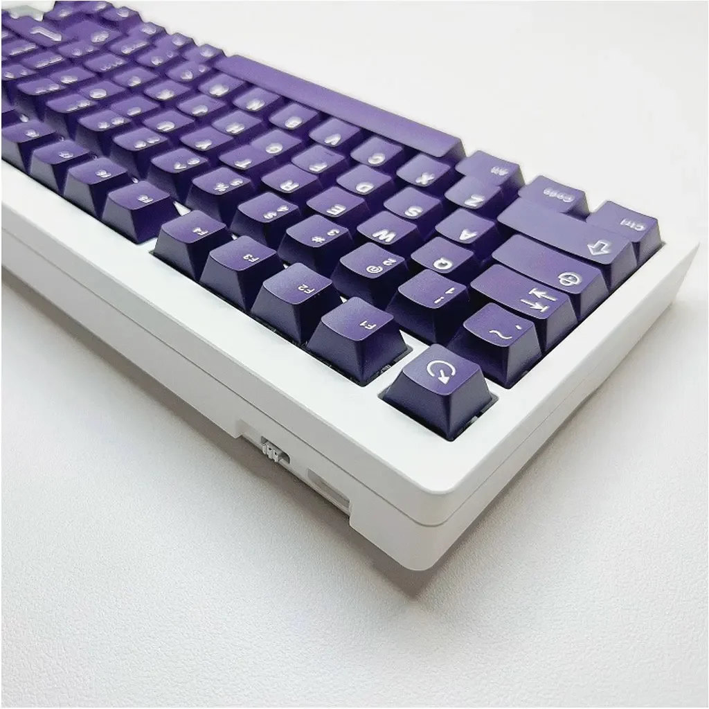 Teclas con tema púrpura para teclado mecánico, 120 teclas con personalidad, altura de cereza, PBT, sublimación térmica, bricolaje, 61, 87, 98, 104 teclas