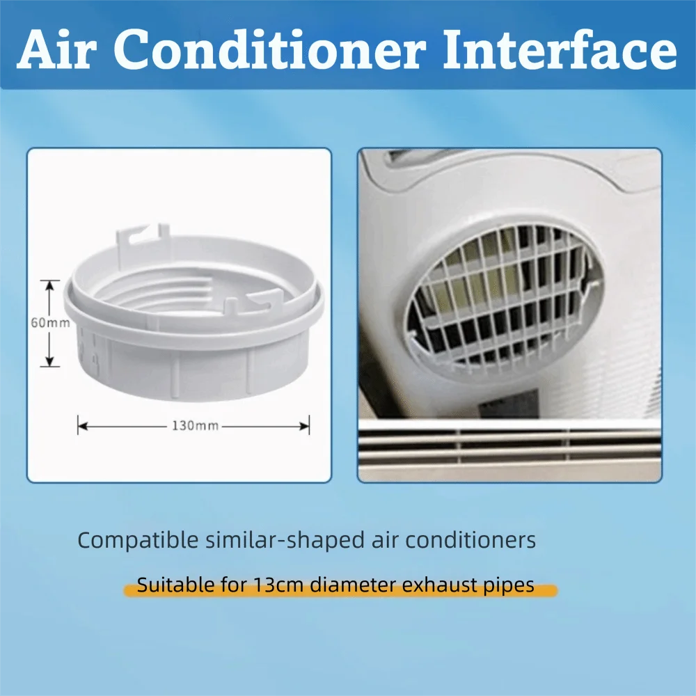 Vent Duct Adapter Mobile AC Duct Connector Screw-On Connection Secure Fit Air Conditioner Connector Smooth