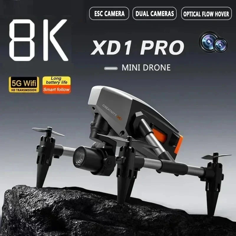 

XD1 Drone 8K Professional Dual Camera Height Maintaining Four Sides Obstacle Avoidance RC Quadcopter Toy Children