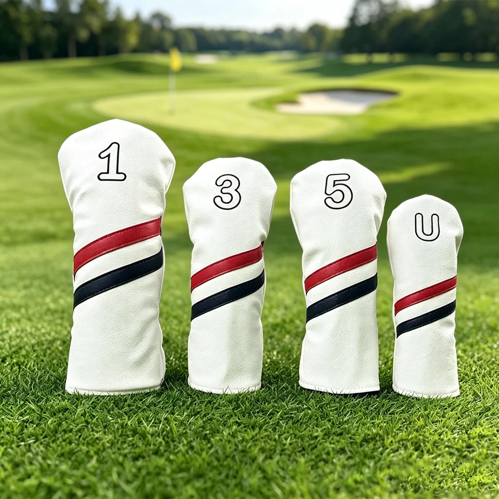 Badminton Club - 1/4pcs Golf Club Cover, Number Print