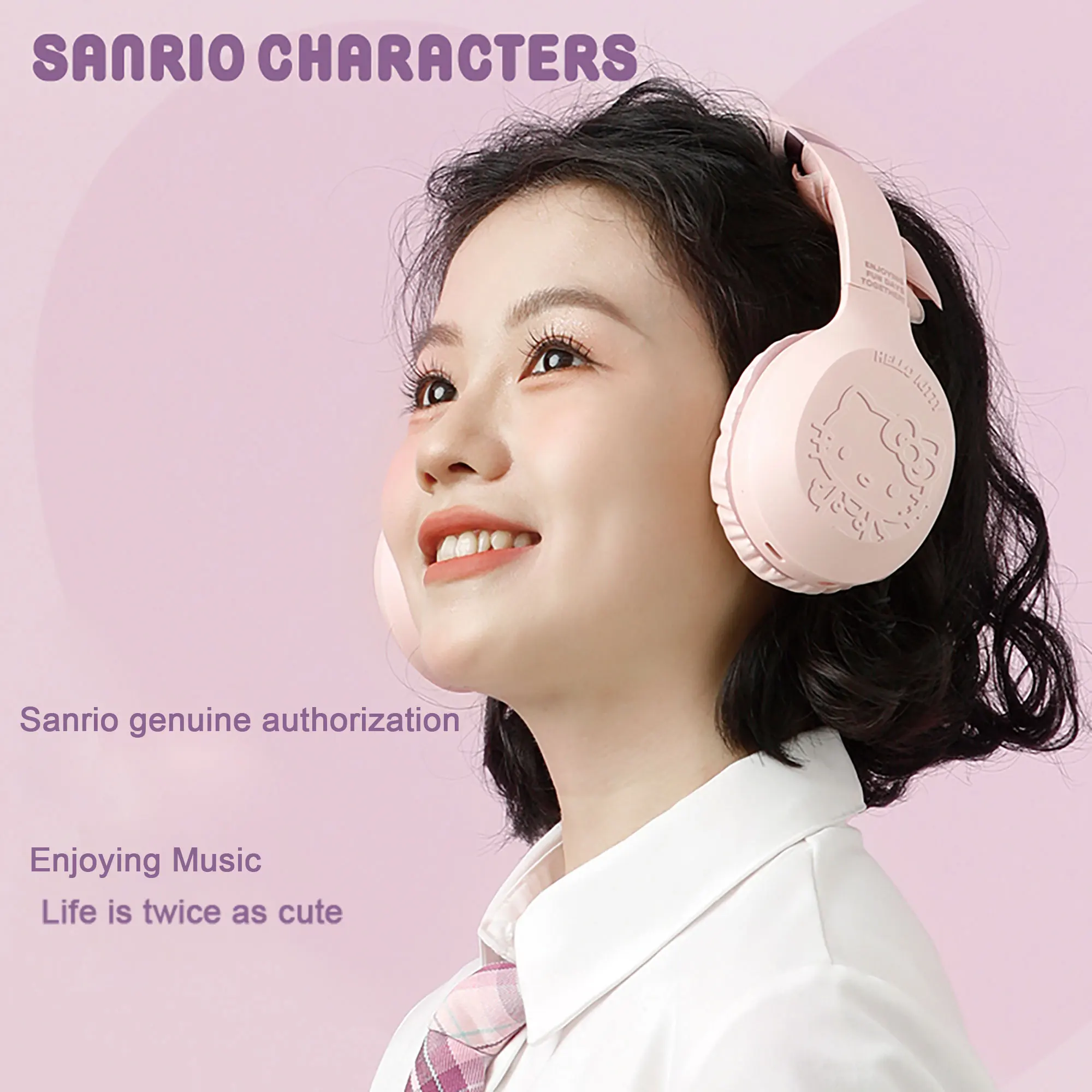 Sanrio S05 Kuromi Hello Kitty cuffie Wireless cuffie Over-ear sport hi-fi con microfono cuffie portatili