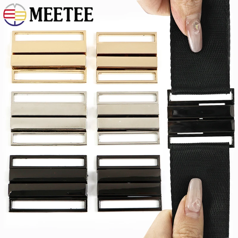 

1-5Pcs Meetee 40/50mm Metal Belt Buckle Belts Adjust Buckles Ladies' Coat Decor Hook Clothing Replace Parts Hardware Accessories