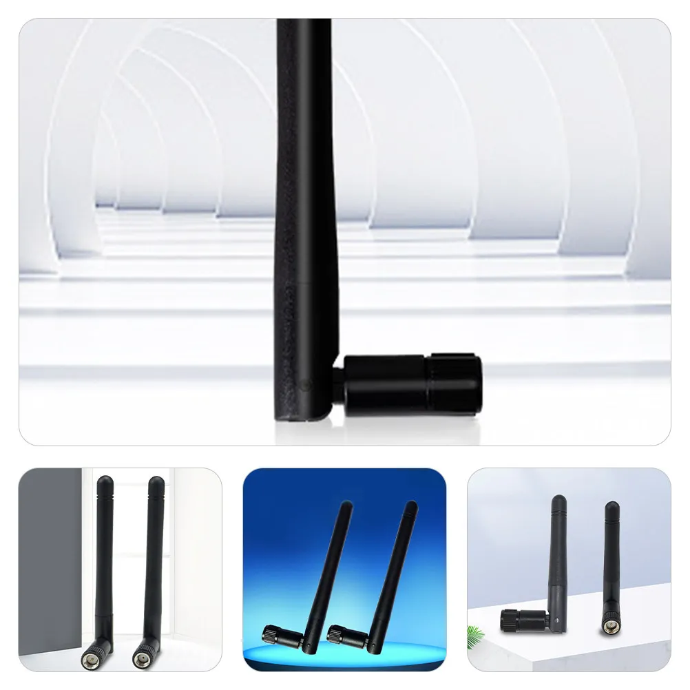 2Pcs Wireless Module Receiver WiFi Router Antenna Foldable Stable Signal Replacement Antenna for Indoor Home Network