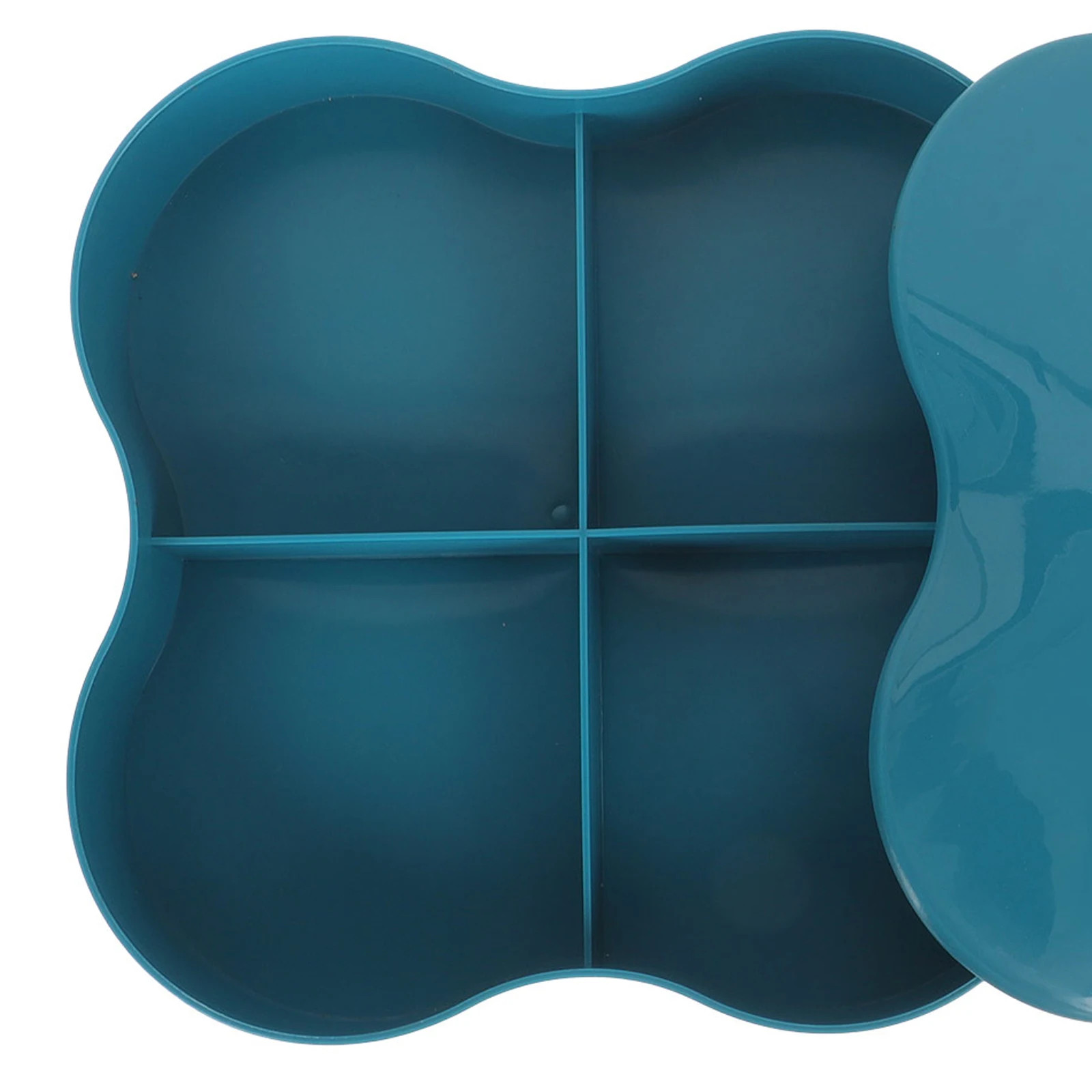 

Plastic Dried Fruit Plate Multi Compartment Snack Serving Tray Desktop Storage Box Food Dish For Candies Nuts Cookies Creative
