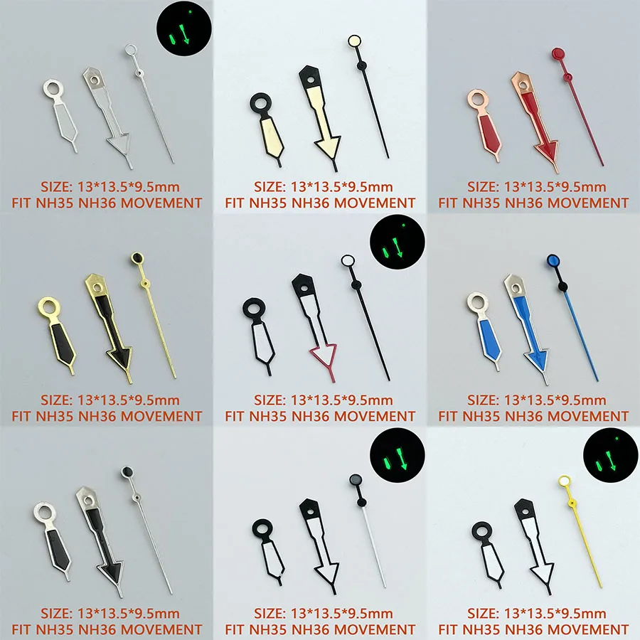 自動移動式ハンドウォッチ,腕時計アクセサリー,時計部品,緑,nh35,nh36