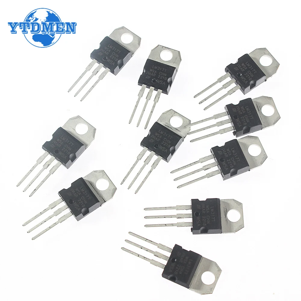 5 pz/10 pz LM317T regolatore di tensione LM317 1.5A 1.2-40V TO220 circuiti integrati IC kit