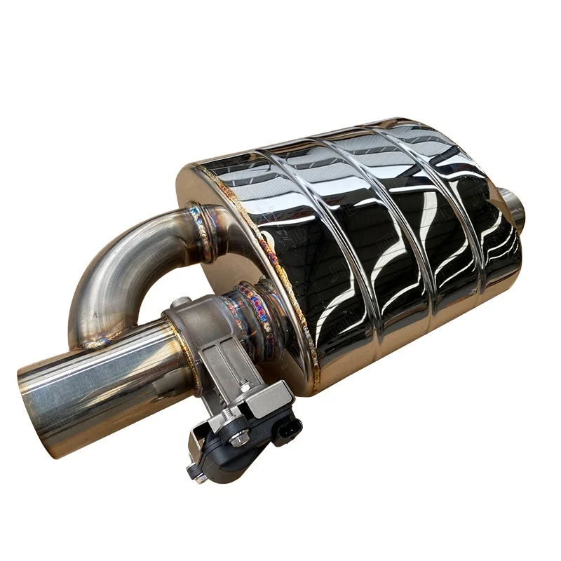 Performance 3inch Universal 76mm Oval Exhaust Muffler with Electric Valve for Exhaust Catback