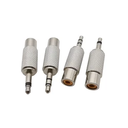 2Pcs 3.5mm Mono Male Plug to RCA Connector Female Jack Mono/Stereo Extension Adapter RCA to 3.5 mm Audio Converter