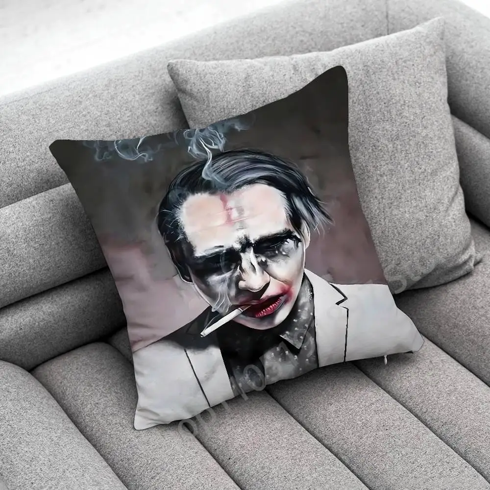 M-مارلين M-مانسون مكافحة المسيح نجم رمي كيس وسادة ل 50x50 سنتيمتر 30x30 سنتيمتر 45x45 سنتيمتر 40x40 سنتيمتر مربع السرير المخدة غطاء #6