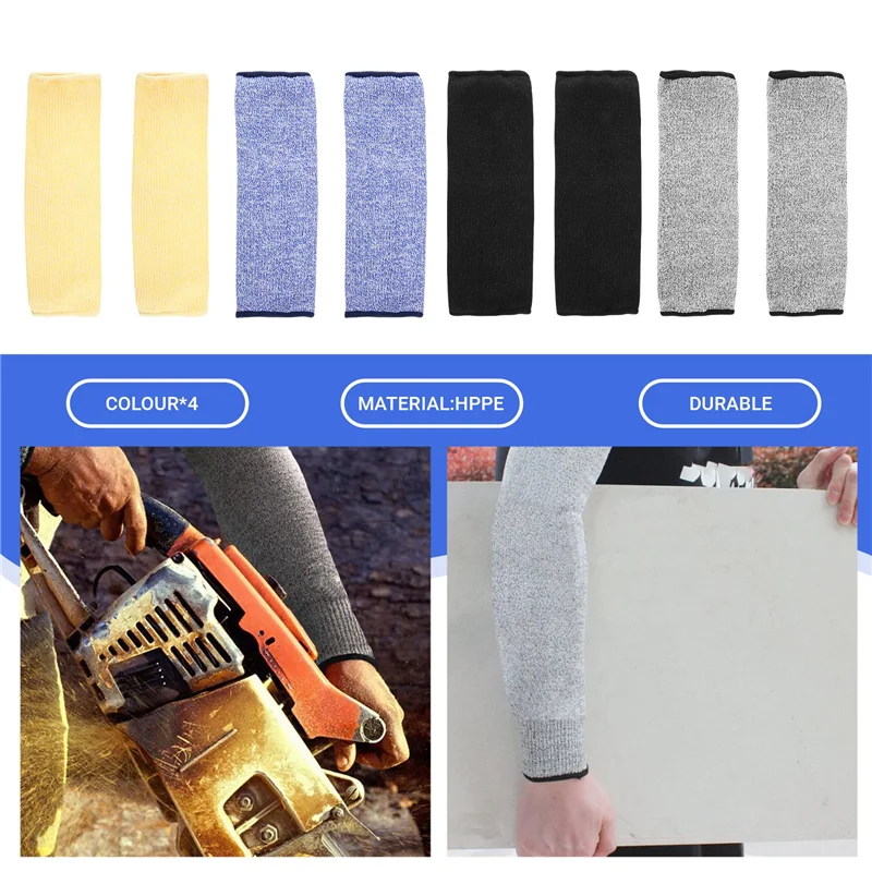 ABZZ-4 Paia Manicotti resistenti al taglio e alle ustione Manicotti di protezione del braccio Protezioni dell'avambraccio per pelle sottile e lividi 30 cm
