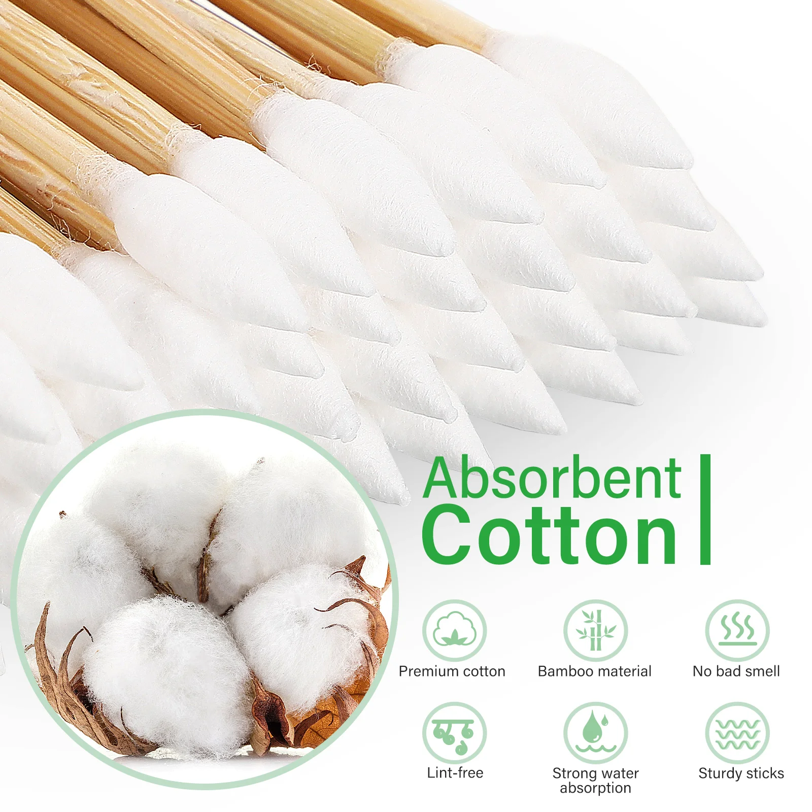 

500Pcs Precision Cotton Swabs Pointed Tips for Makeup Cleaning Earphone Keyboard Cleaning Tools Cotton Swabs Eye Makeup Swab