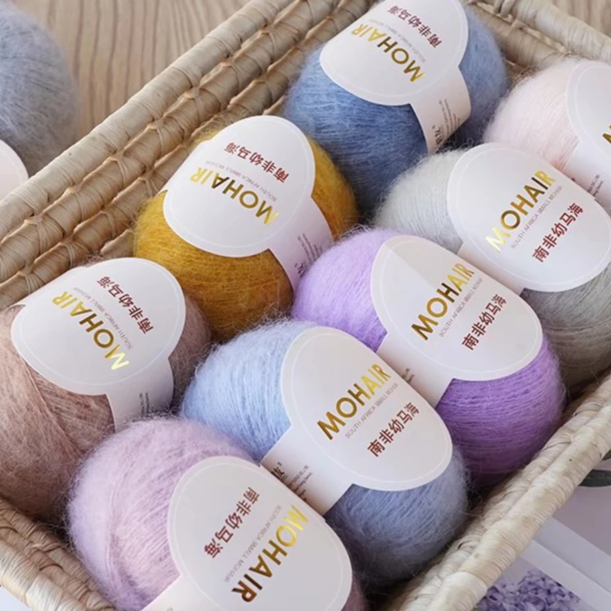 Mohair Yarn Extra Soft Warm Baby Wool Crochet Yarn for Hand Knitting Sweater Shawl Scarf DIY Material Supplies Holiday Gift Line