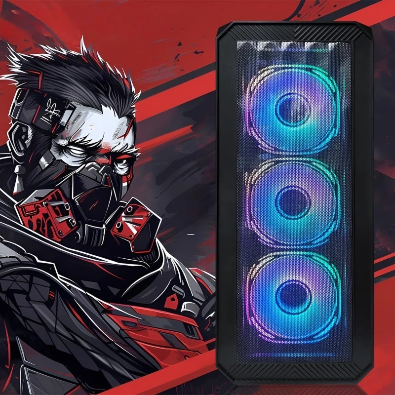 سطح المكتب للكمبيوتر الشخصي للألعاب STGAubron، الجيل الثالث عشر Core i5-13400F حتى 4.6G، GeForce RTX 3050 6G، 16G DDR4، 512G SSD، RGB Fan