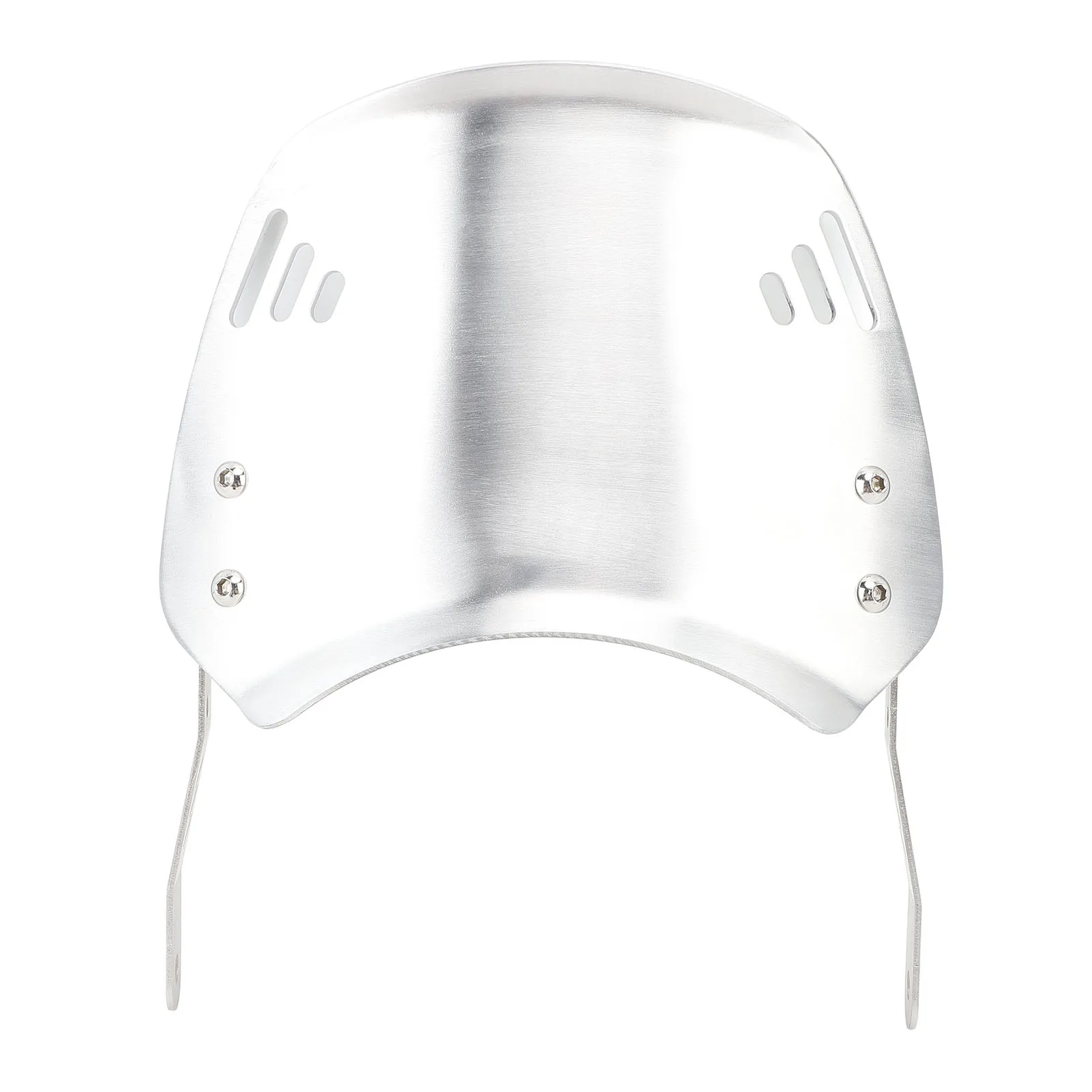 Windshield With Bracket for 6.5 to 9.45 Inch Headlight - Aluminum Windproof Waterproof Universal Front Flyscreen Silver Color