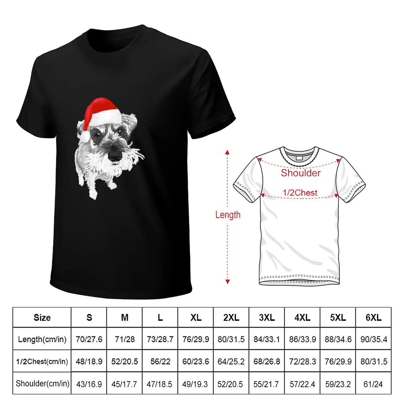 Christmas Schnauzer T-Shirt Blouse basketball graphic tees blanks funny t shirts men