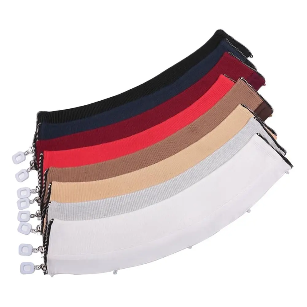 ジッパー付きネックスカーフ ダウンジャケット フェイクカラー 洗える 取り外し可能 リブ フェイクカラー 防汚ショール ラップ ユニセックス