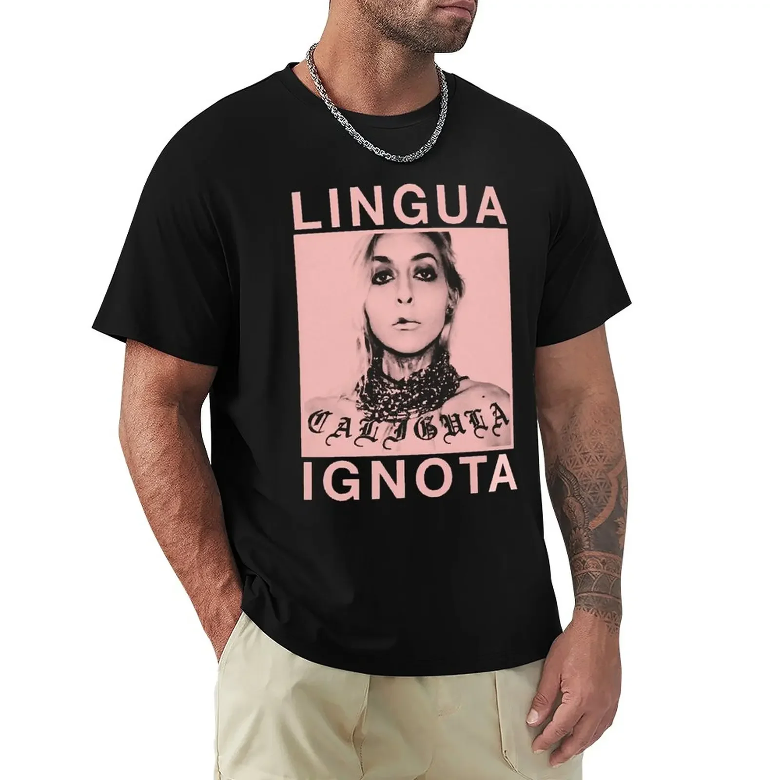 Lingua Ignota T-Shirt anime boys whites customs Short sleeve tee men