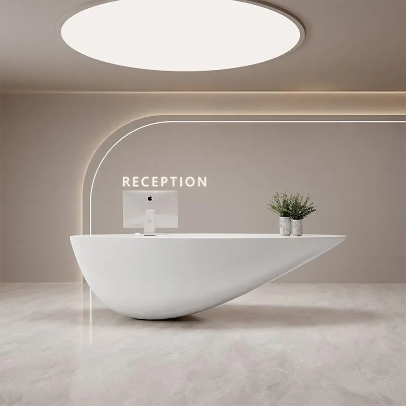 

Simple Aesthetic Reception Desks Salon Beauty Luxury Shop Desks Modern Shelves Company Best Escritorio Commercial Furniture