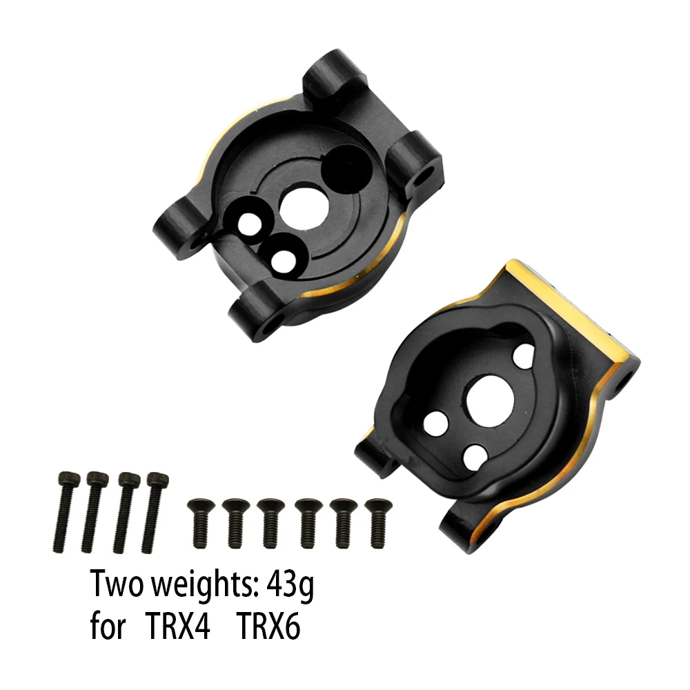 Portal Asbehuizing Messing Zwart Stuurbeker stuur C Seat trekstanghouder versnellingsafdekking servobeugel Voor 1/10 Trx4 Trx6