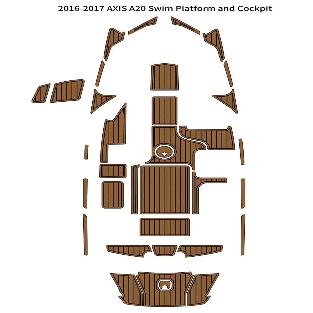 

2016-2017 AXIS A20 Swim Platform Cockpit Pad Boat EVA Foam Teak Deck Floor Mat Backing Self Adhesive SeaDek Gatorstep Style