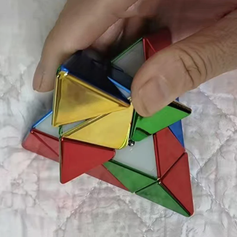 Cubo de velocidad piramidal brillante 3x3x3, juguetes educativos para niños, desafío IQ, rompecabezas, regalos zauberwürfel wsбк рубика Cubo Mágico
