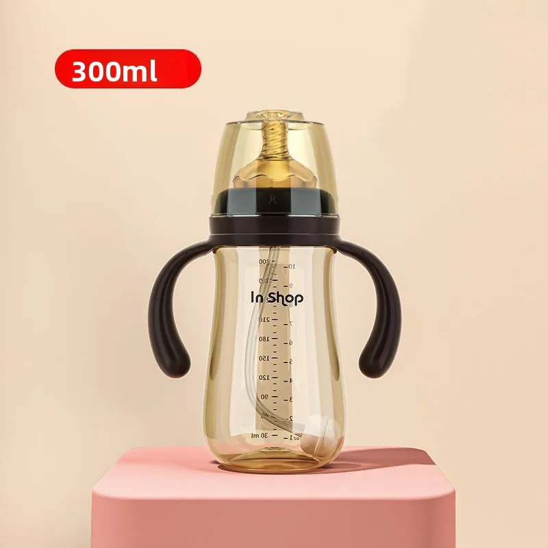 

300 мл PP детские бутылочки для детей с гравитационным шариком, чашка для кормления 1-4 лет, детская чашка для воды, многофункциональная детская бутылочка для воды