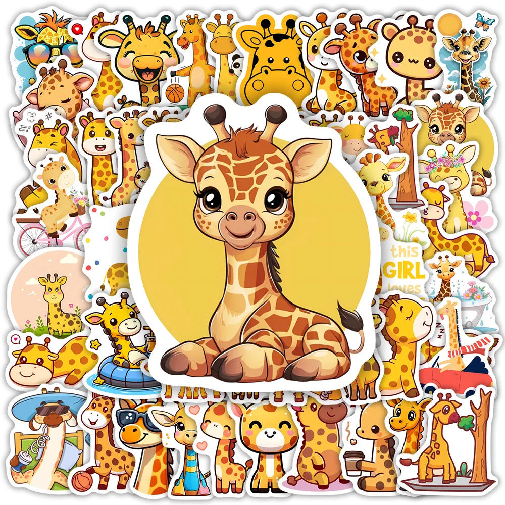 Entzückende Giraffen-Aufkleber DIY Geschenk-Spielzeug Dekorative Vinyl Wasserdichte Aufkleber für Scrapbook Tagebuch Junk Journals Laptop Handy Flaschen