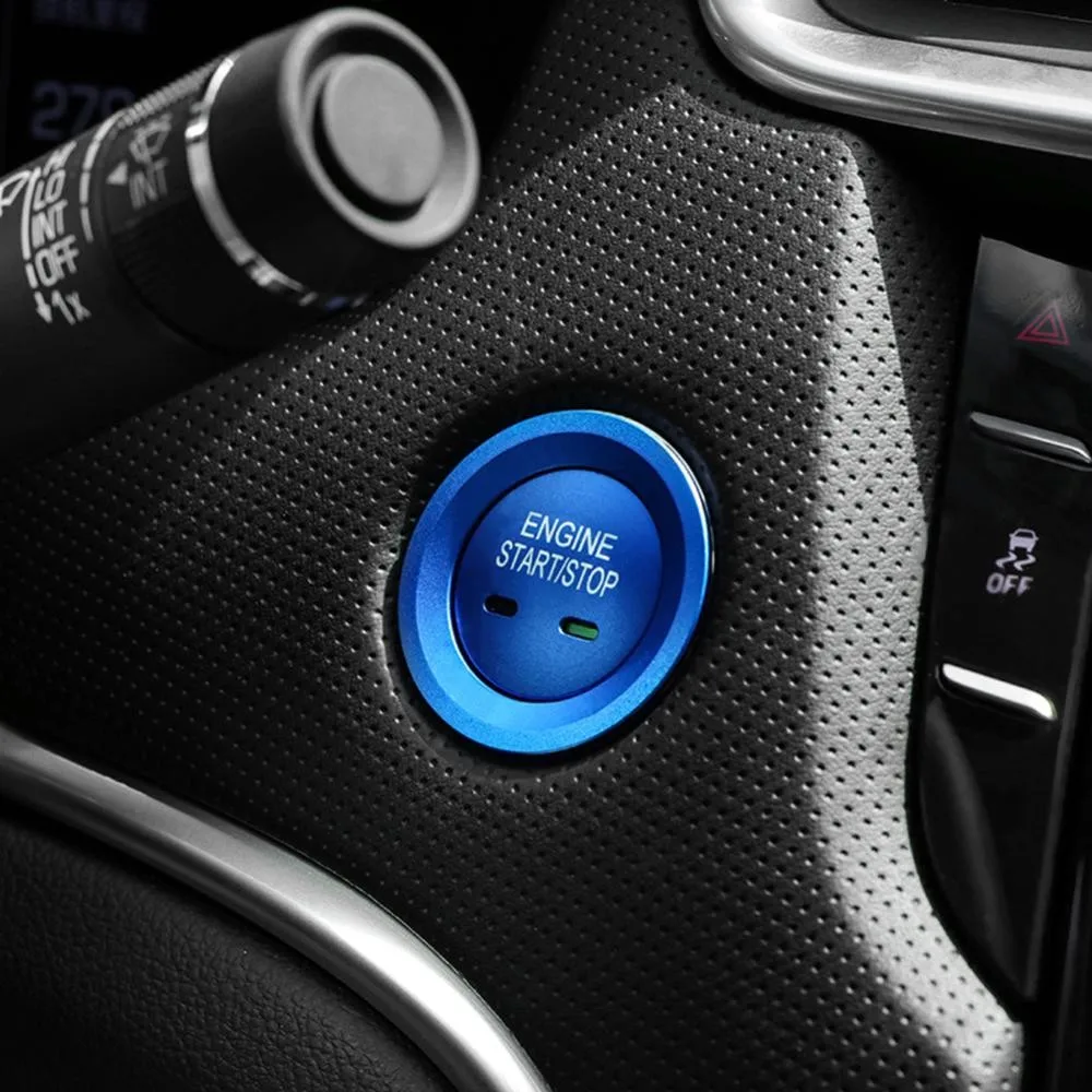 لسيارة شيفروليه هولدن الاعتدال كروز ماليبو تراكس إمبالا ترافيرس تاهو الضواحي سيارة بدء تشغيل المحرك زر التوقف غطاء حلقة الكسوة #2