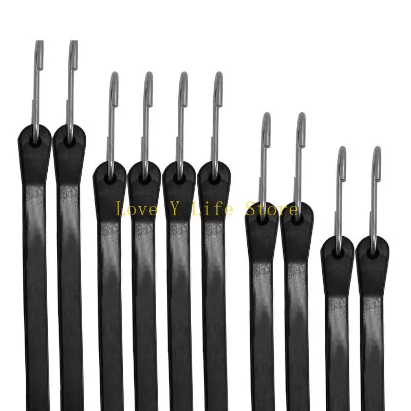 L74C 10pcs cingola in gomma cinghie bungee con cinturini per teloni regolabili