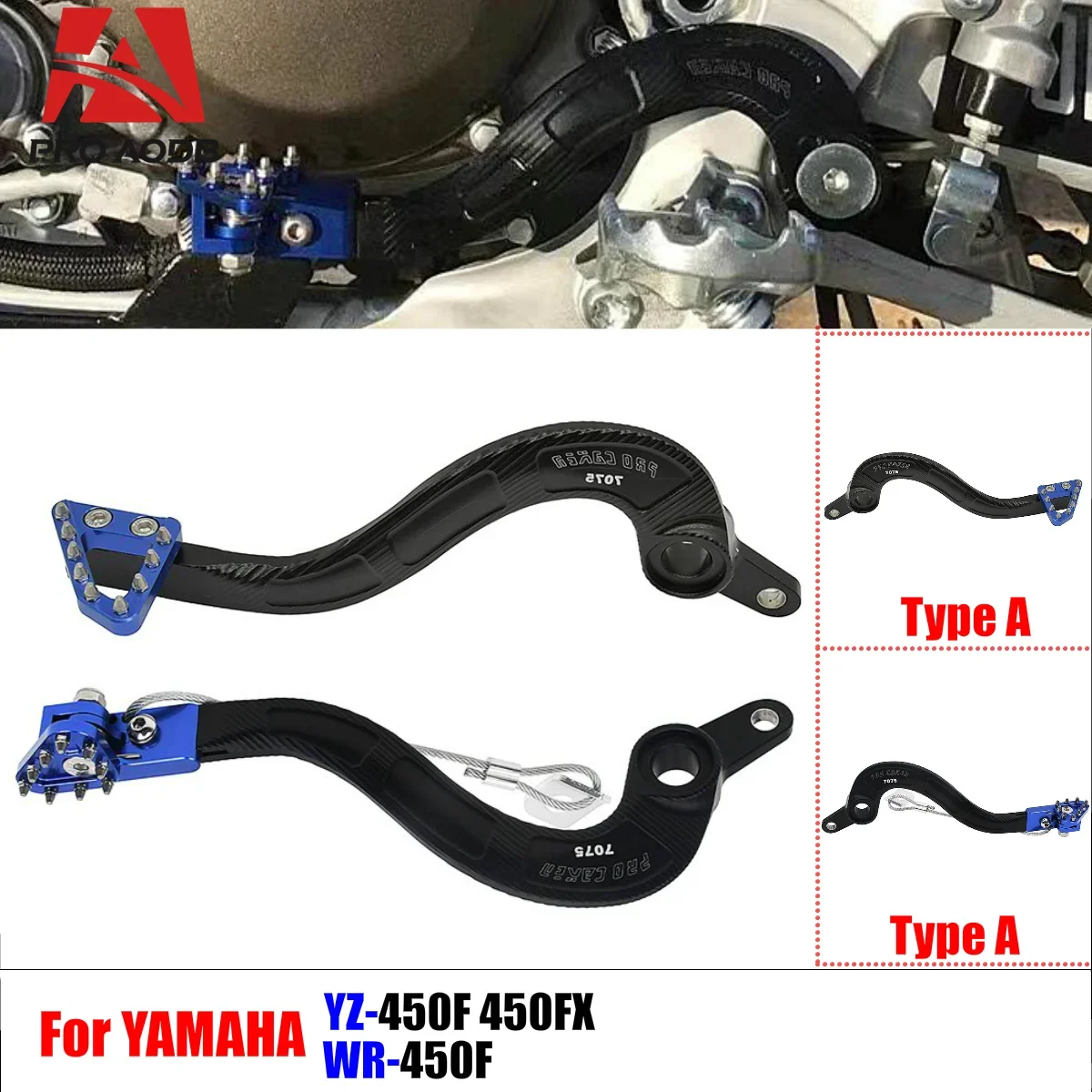 

Precision-Made Motorcycle parts Rear Brake Pedal Lever For Yamaha Motorcycle YZ450F 2010-2020 YZ450FX 2016-2019 WR450F 2012-2019