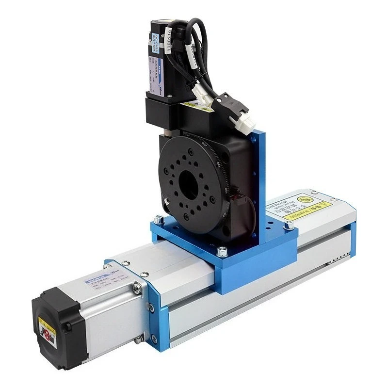 Linear module slide table with rotating table