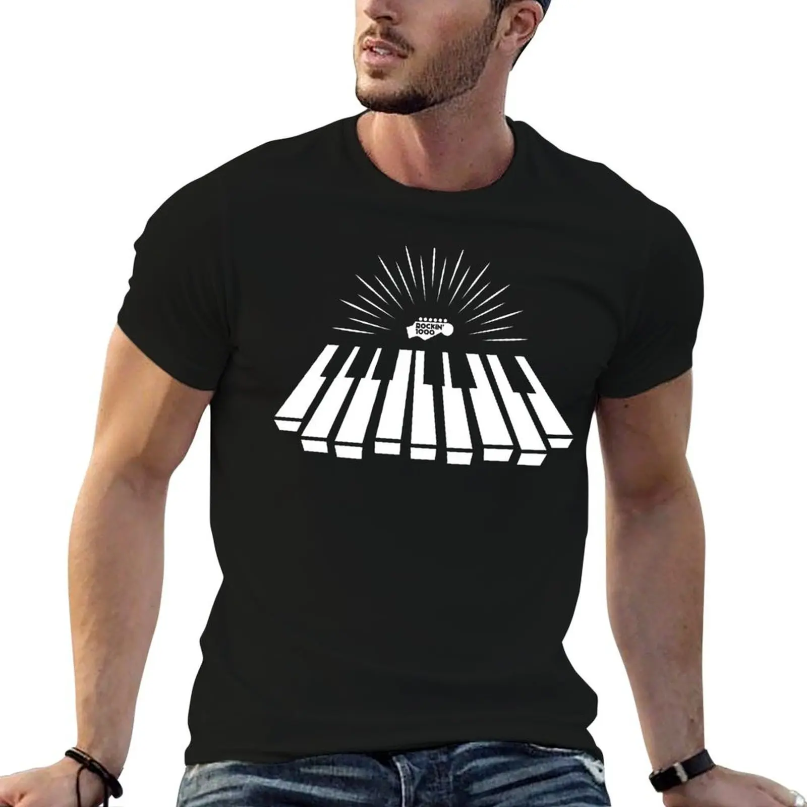Rockin'1000 Keyboards Master T-Shirt cotton t shirt pack essential t shirt g man t shirts for men T-shirt