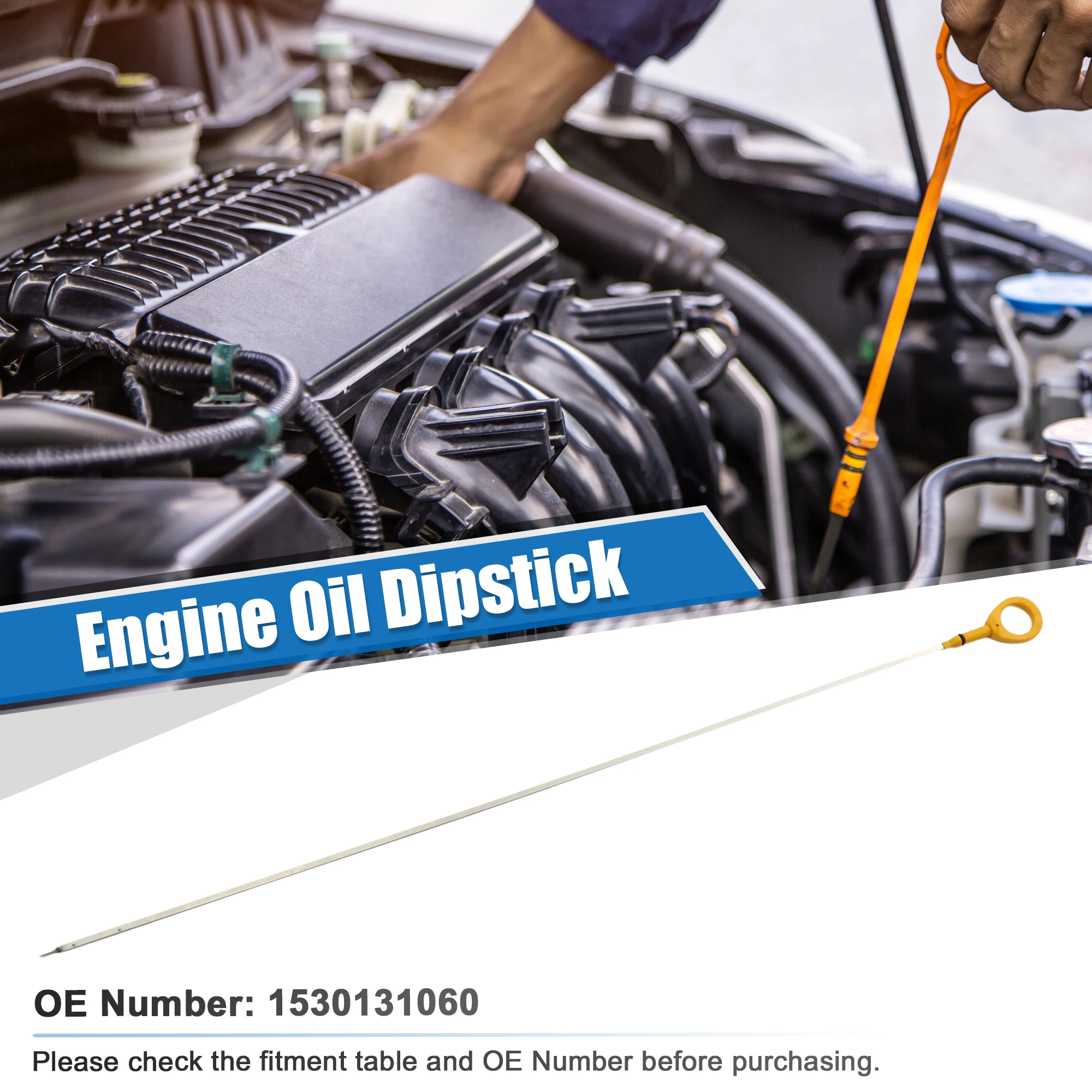 UXCELL-Motor Óleo Fluido Nível Dipstick para Toyota Tacoma Base, Pre Runner, TRD Pro 4.0L V6 Gás 2015, 1530131060