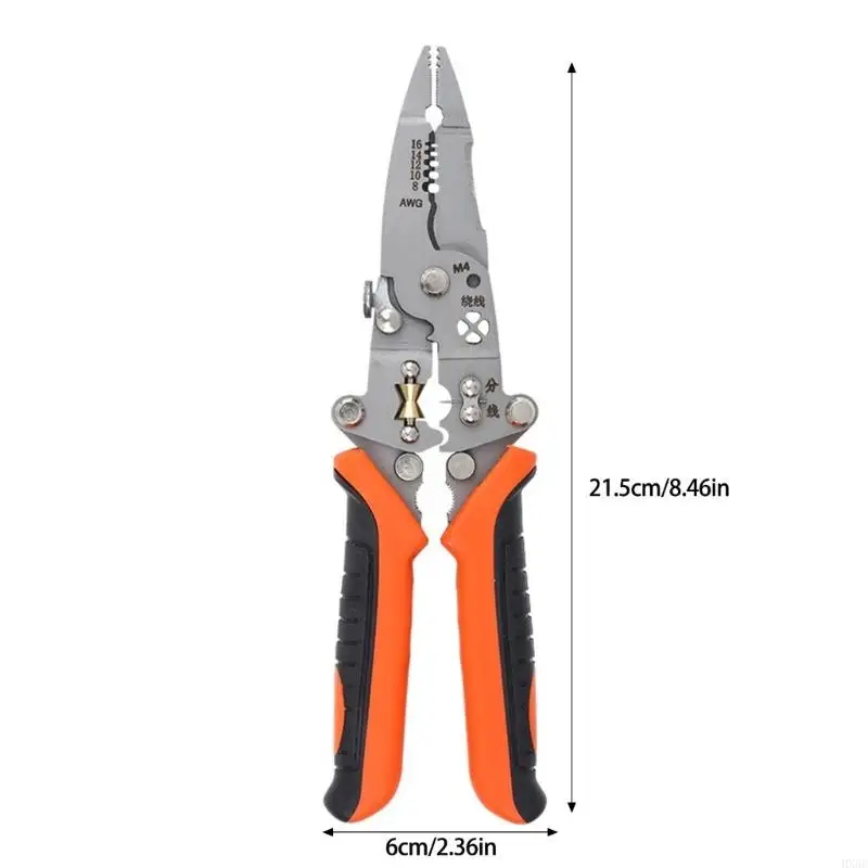 12 in 1 Foldable Wire Stripping Pliers Crimper Cable Cutter Crimping Pliers HX6C