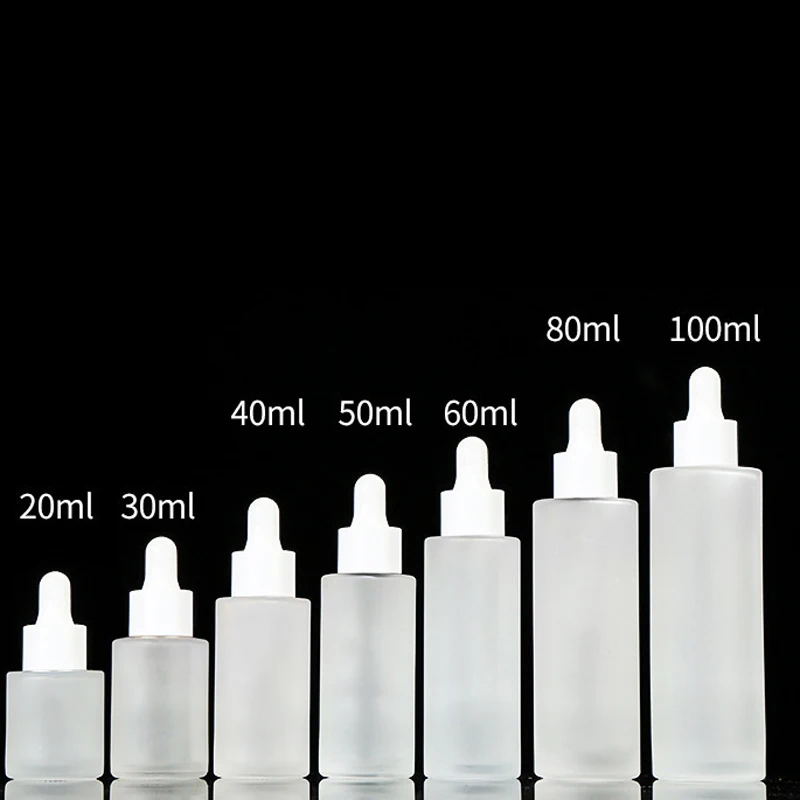 

Dropper Bottle in White Collar Lid for Cosmetic Beauty Packaging Dropper Pump Oil Dispenser for Skin Care Cosmetics Container