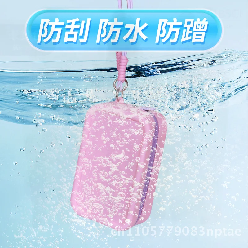 Colorful Silicone Storage Bag Cosmetic Travel Toiletries Mini Phone Handbag Urban Minimalist Solid Pattern New Fashion Accessory