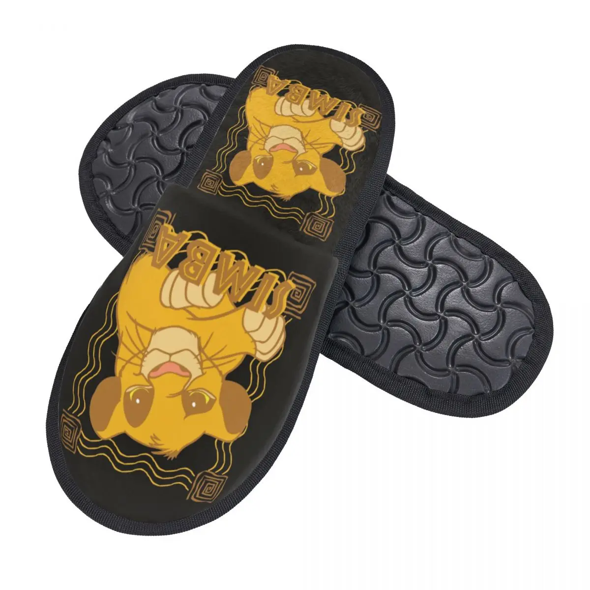 Custom The Lion King Simba Cub Guest Slippers for Bedroom Women Hakuna Matata Movie House Slipper