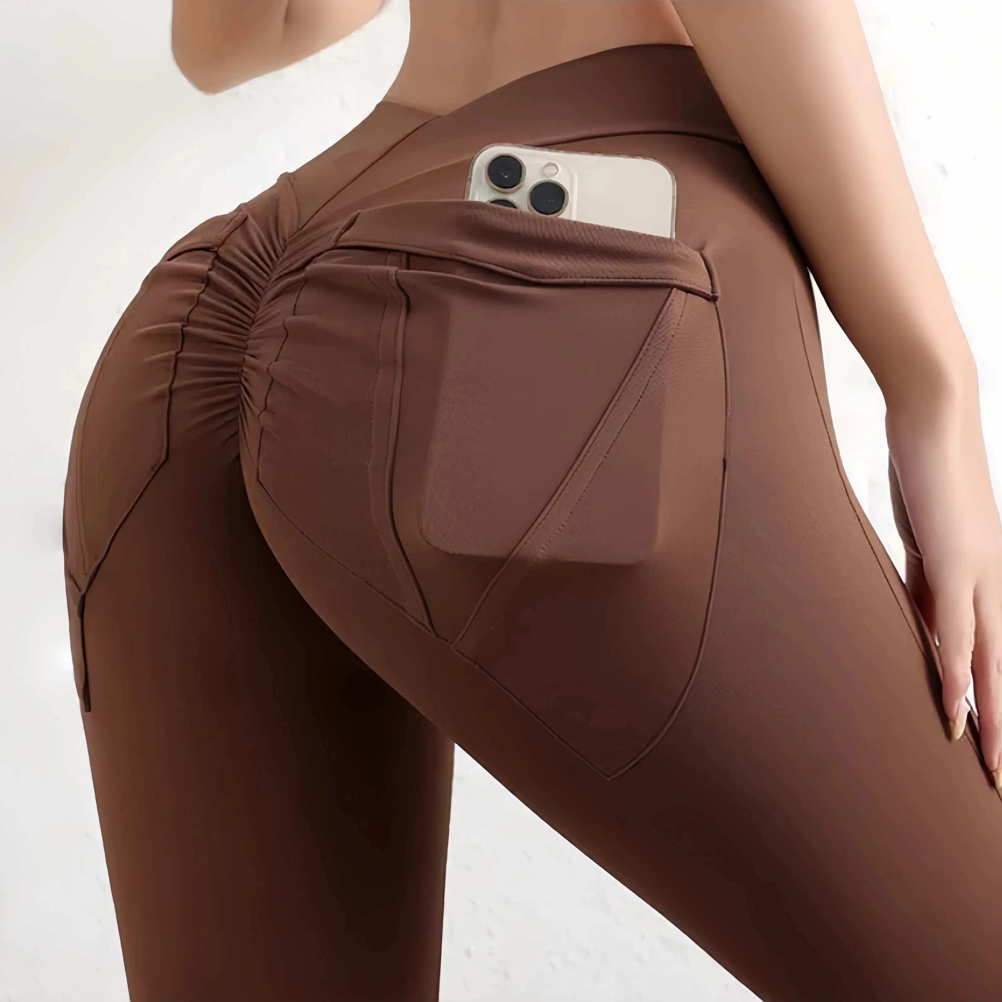 Leggings da yoga push up a vita alta per donna - Collant traspiranti da palestra per corsa, fitness, ad alta elasticità, ad asciugatura rapida